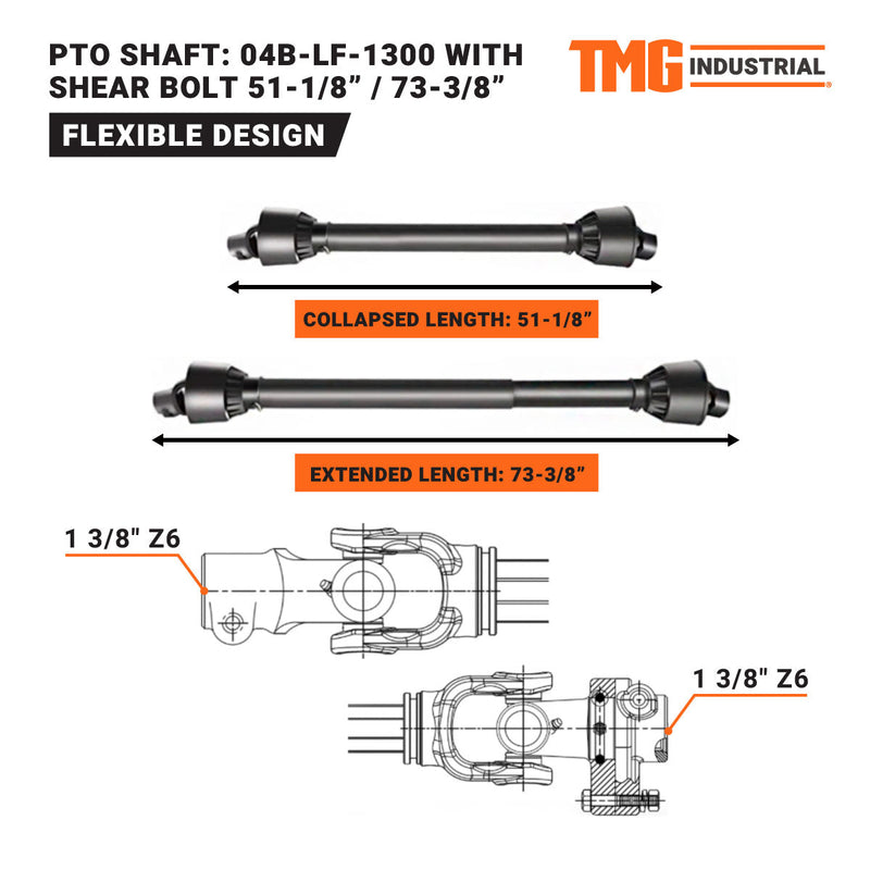 Powerful 48” Hydraulic Post Hole Digger with 12” Auger – Compatible with Category 1 & 2 Tractors, Complete with PTO Shaft – TMG-TPD12