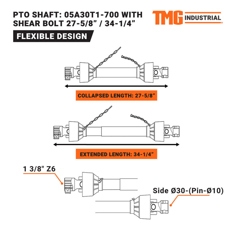 TMG Industrial 5 Cu-Ft Heavy-Duty Cement Mixer with PTO Shaft – Versatile 3-Point Hitch for Category 1 & 2 Tractors, Model TMG-TCM5