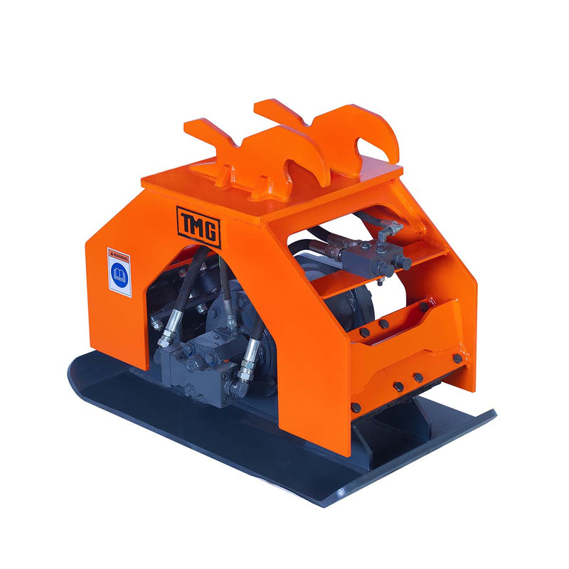 Powerful TMG Industrial 8,800-lb Hydraulic Plate Compactor for 2-4 Ton Excavators - 19” Compact Capacity, Model TMG-ECP21!