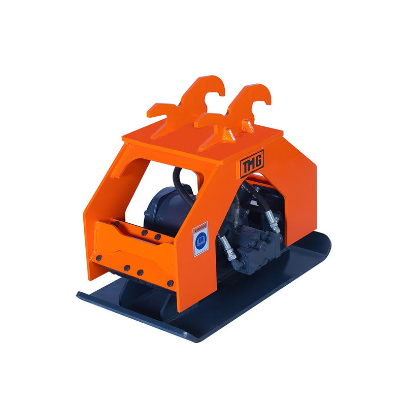 Powerful TMG Industrial 8,800-lb Hydraulic Plate Compactor for 2-4 Ton Excavators - 19” Compact Capacity, Model TMG-ECP21!