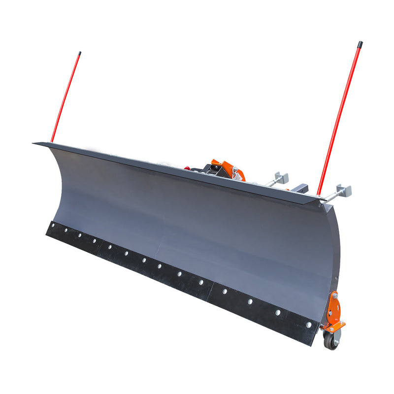 TMG Industrial 84” Heavy-Duty Snow Plow for Trucks and SUVs - Dual Angle Adjustment, 2” Mount Receiver, Wireless Winch Control - Model TMG-TSP84