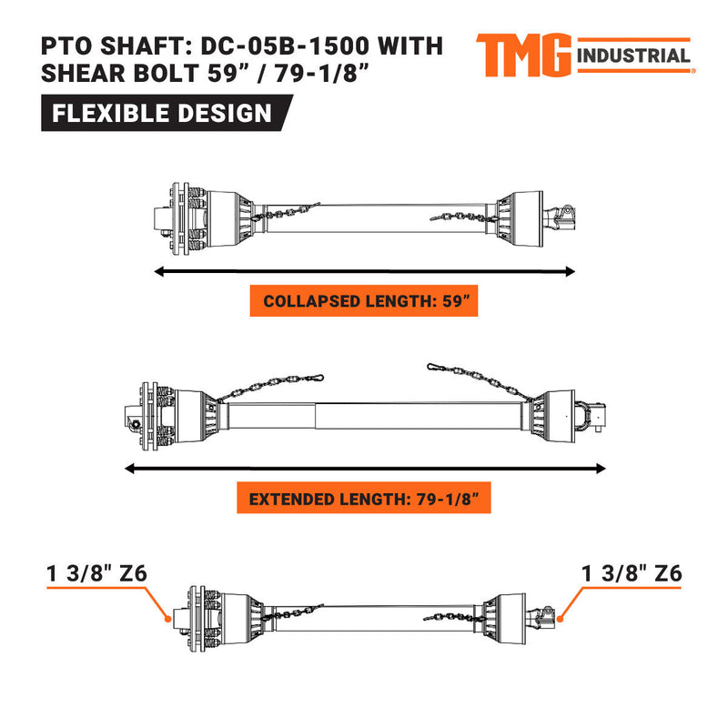 TMG Industrial 70” 3-Point Hitch Slasher Mower – Versatile Category 1 & 2 Compatible, Complete with PTO Shaft (Model: TMG-TST70)