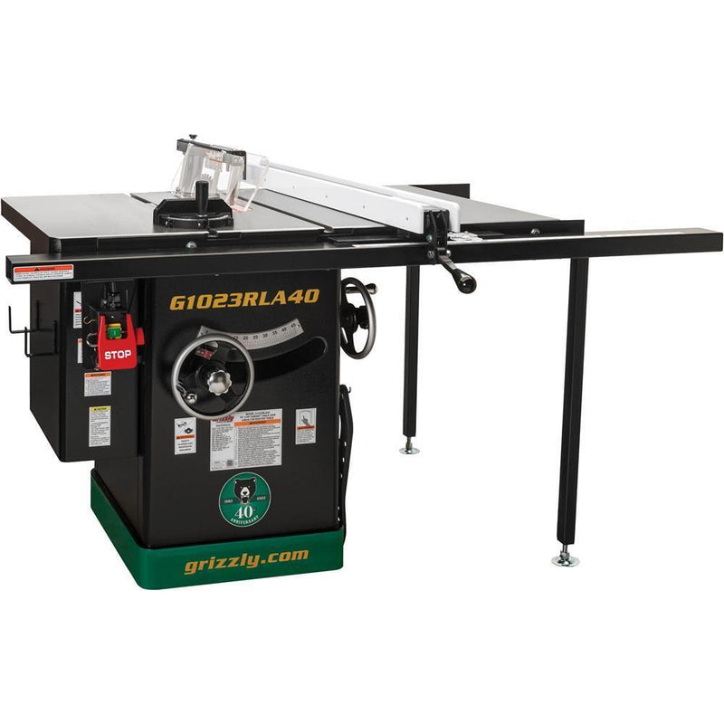 Grizzly 10" 240V Cabinet Table Saw - Special 40th Anniversary Edition - Model G1023RLA40