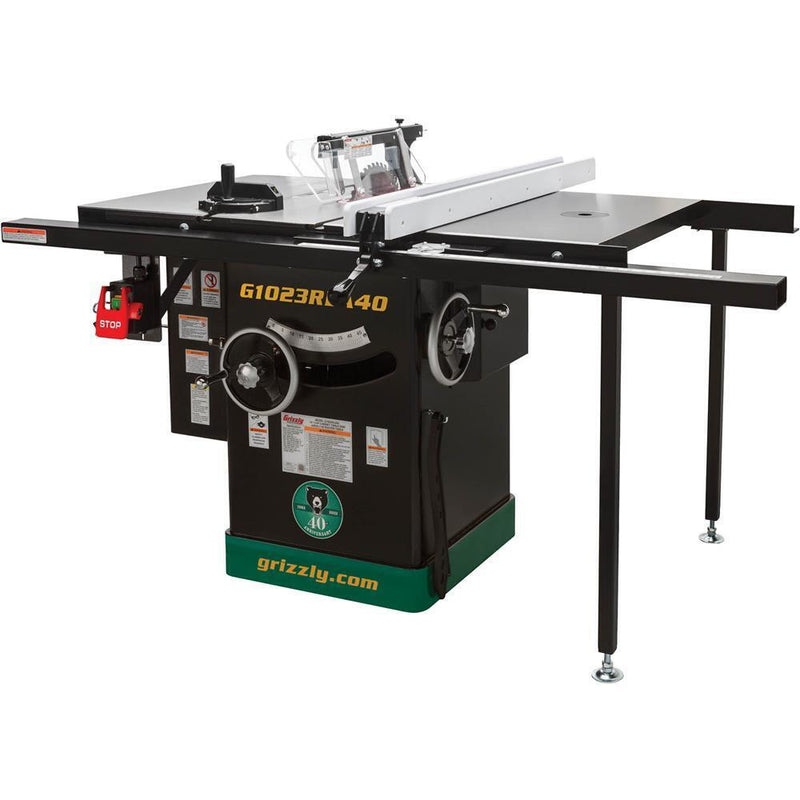 Grizzly 10" 240V Cabinet Table Saw - Special 40th Anniversary Edition - Model G1023RLA40