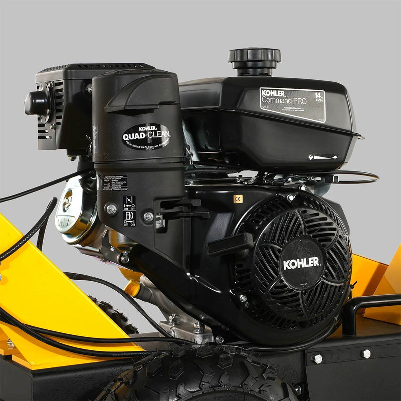 Powerful 15-Inch KOHLER E-Start Stump Grinder with Tow Bar - Model SG380, 14hp 429cc Engine!