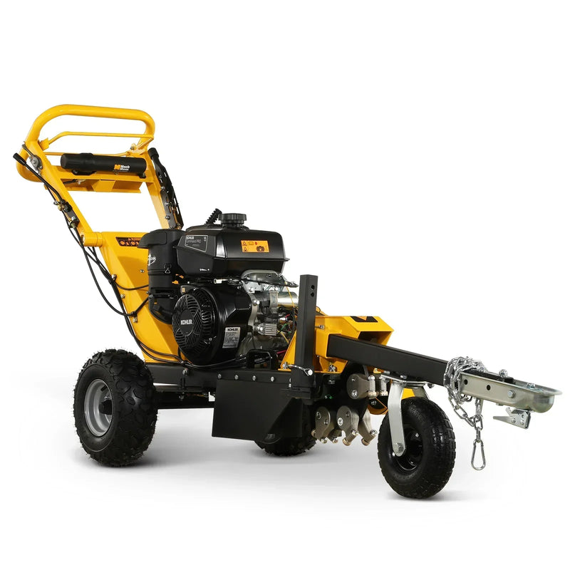 Powerful 15-Inch KOHLER E-Start Stump Grinder with Tow Bar - Model SG380, 14hp 429cc Engine!