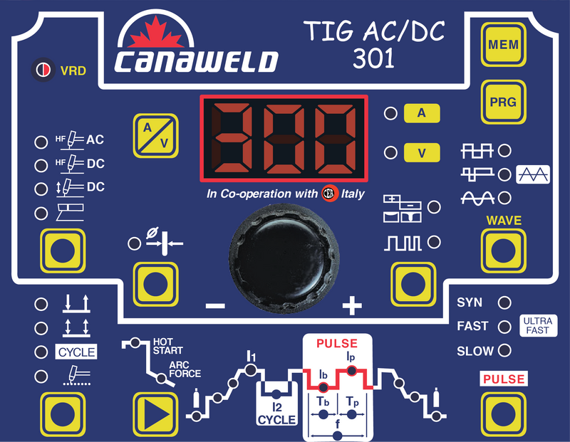 Canaweld 301 Pulse TIG Welder - AC/DC Versatility for Superior Results