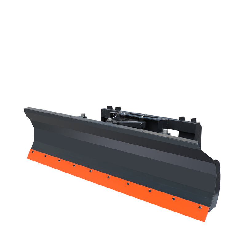 Transform Your Skid Steer with the TMG Industrial 86” Dozer Blade & Snow Pusher - Featuring 30° Angle Adjustment, Durable Bolt-On Cutting Edge, Adjustable Skid Shoes, and Universal Quick Mount for Effortless Attachment - Model TMG-DB86