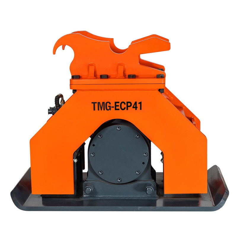 Powerful TMG Industrial 11,000-lb Hydraulic Plate Compactor for 4-7 Ton Excavators – 39” Compaction Capacity, Model TMG-ECP41