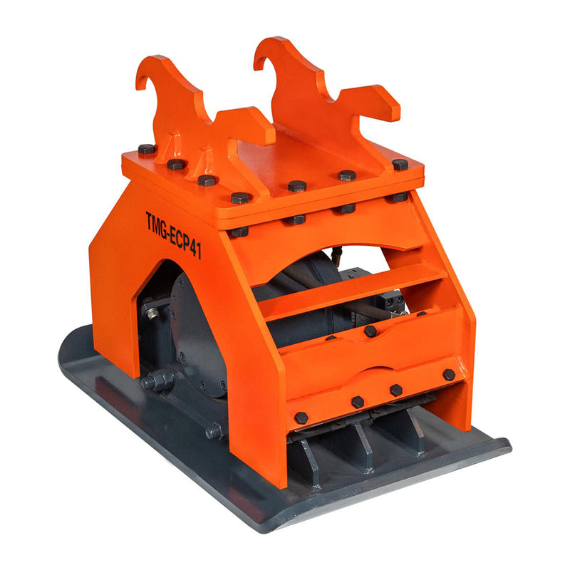 Powerful TMG Industrial 11,000-lb Hydraulic Plate Compactor for 4-7 Ton Excavators – 39” Compaction Capacity, Model TMG-ECP41