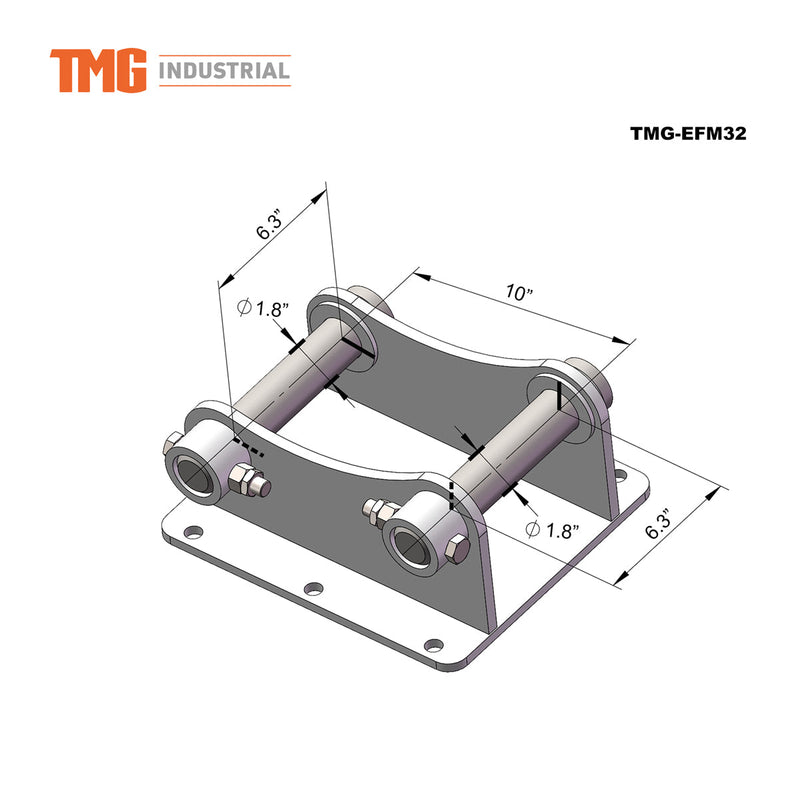 Powerful TMG Industrial 32" Excavator Brush Flail Mower – Ideal for 3 to 5-ton Carriers, 10-16 GPM Flow Rate, Model TMG-EFM32