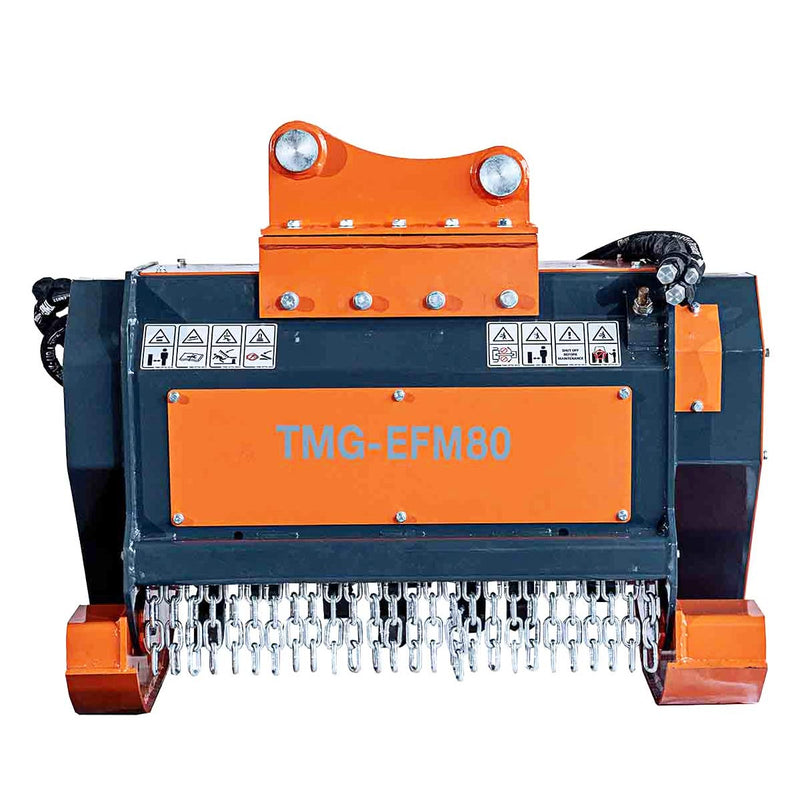 Transform Your Land with the TMG Industrial 30” Excavator Forestry Brush Mulcher – Perfect for 6-10 Ton Carriers, Featuring 4” Cutting Capacity and Powerful Hydraulic Piston Motor, Model TMG-EFM80!