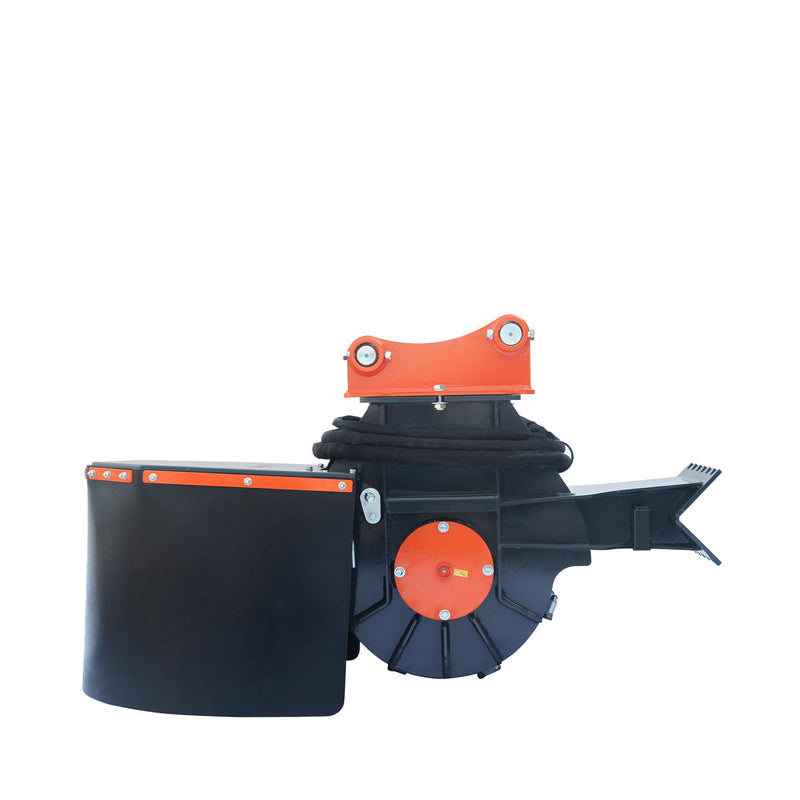 Transform Your Excavator: TMG Industrial 18" Stump Grinder Attachment for 3 to 7-ton Carriers - Efficient 13-20 GPM with Case Drain Line, Model TMG-ESG18