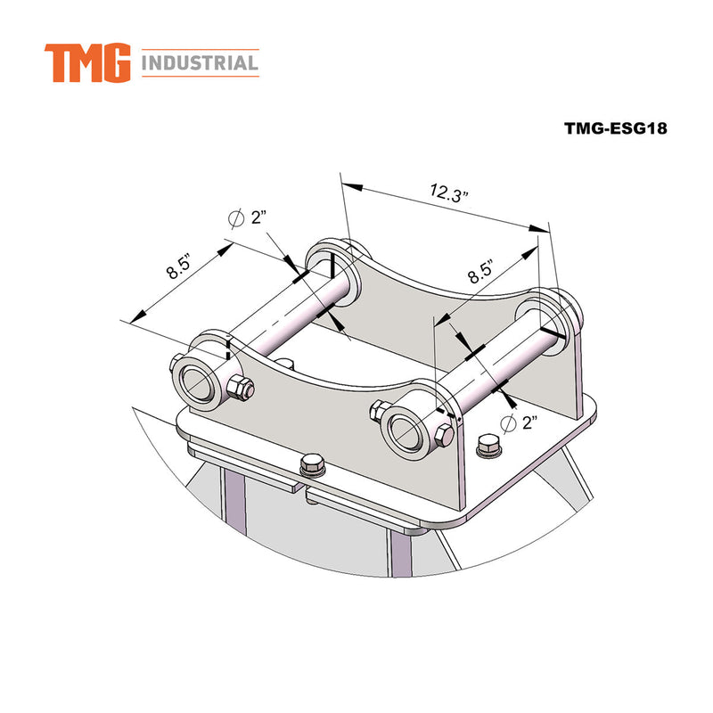 Transform Your Excavator: TMG Industrial 18" Stump Grinder Attachment for 3 to 7-ton Carriers - Efficient 13-20 GPM with Case Drain Line, Model TMG-ESG18