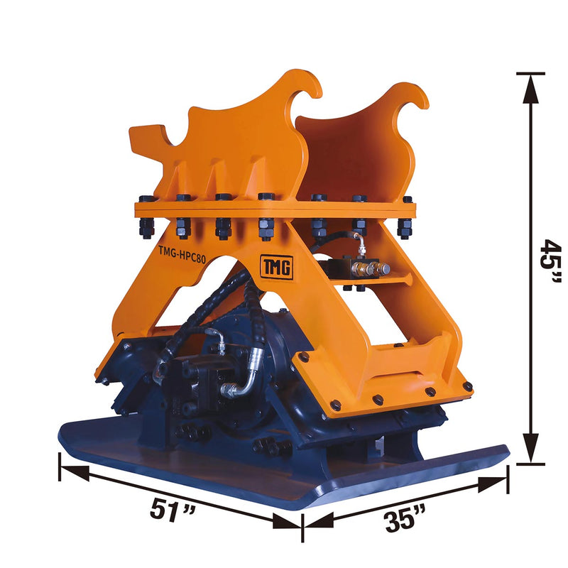 Elevate Your Projects with the TMG-HPC80 Hydraulic Plate Compactor – Perfectly Designed for 17 to 25 Ton Machinery!