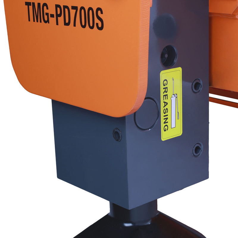 Powerful TMG Industrial Skid Steer Post Pounder – 8” Diameter, 700 Ft-lb Energy, Up to 900 BPM for Fast and Efficient Pounding! TMG-PD700S