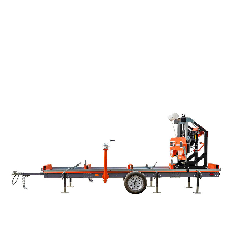 Enhance Your Sawmill Trailer with the TMG Industrial Sub-Frame Extension - 4400-Lb Capacity, Featuring Anti-Tipping Rail Guard for Ultimate Stability! (Model: TMG-PSM27-Sframe-4EX)