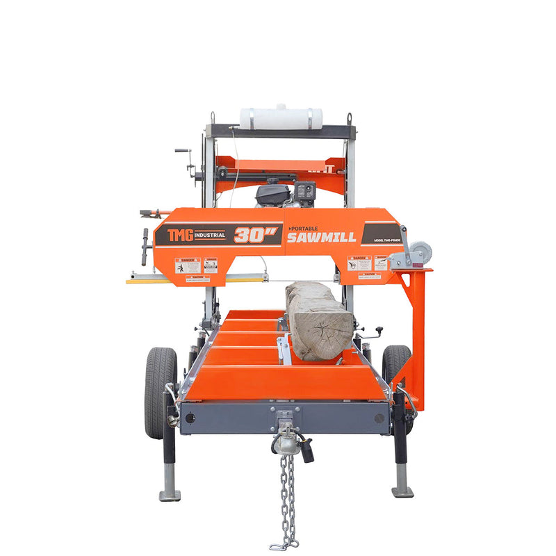 TMG Industrial Heavy-Duty Sub-Frame for Sawmill Trailer PSM30 – 6600 lb Capacity with Leveling Jacks and Anti-Tipping Rail Guard (TMG-PSM30-Sframe)