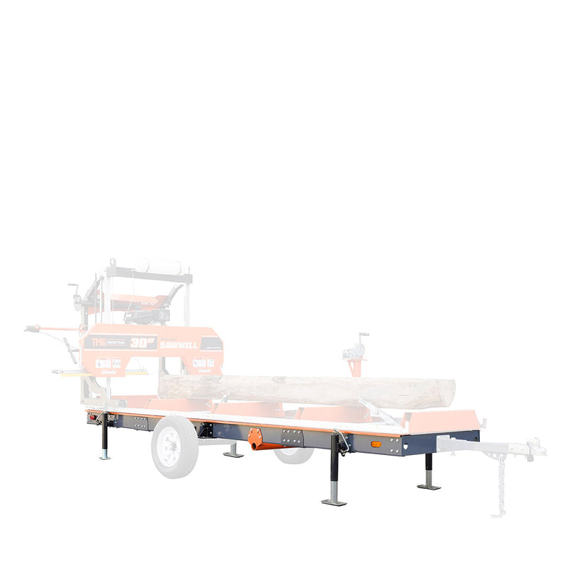 TMG Industrial Heavy-Duty Sub-Frame for Sawmill Trailer PSM30 – 6600 lb Capacity with Leveling Jacks and Anti-Tipping Rail Guard (TMG-PSM30-Sframe)