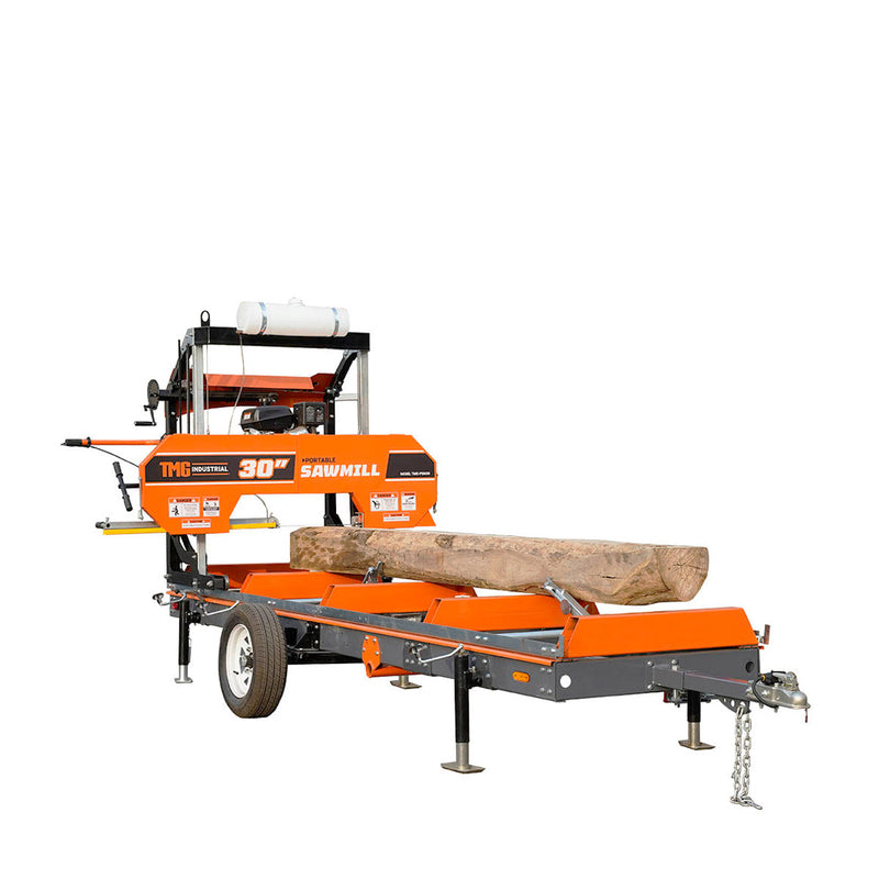 TMG Industrial Heavy-Duty Sub-Frame for Sawmill Trailer PSM30 – 6600 lb Capacity with Leveling Jacks and Anti-Tipping Rail Guard (TMG-PSM30-Sframe)