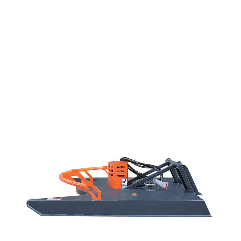 TMG-SBC73 72'' Heavy-Duty Brush Mower for Skid Steers – Featuring Triple Cutting Blades, Direct Drive, and Open Feeding Face with Efficient 16-21 GPM Flow