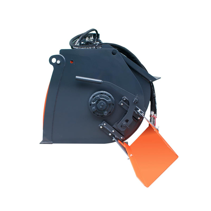 Elevate Your Concrete Mixing Experience with the TMG Industrial 60” Skid Steer Attachment – Versatile Side Chute Dispenser & Bag Splitter, Universal Fit, 16 Cu-Ft Capacity!