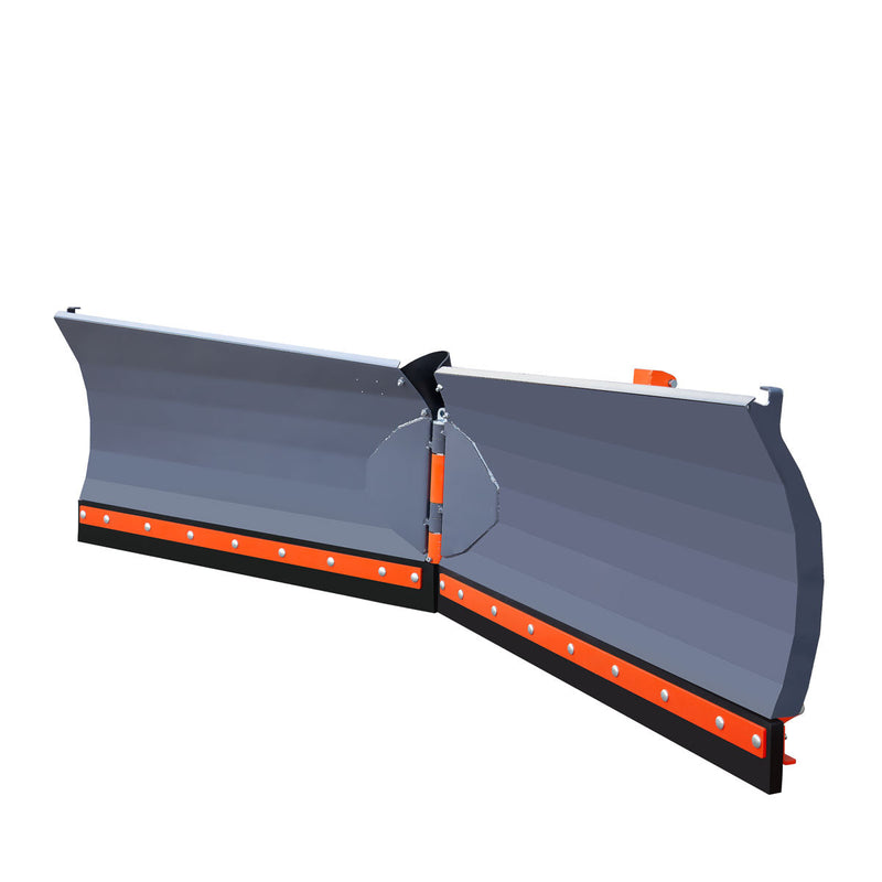 TMG Industrial 10' Heavy-Duty U/V Snowplow with Versatile Reversible Rubber Edges – Perfect for 40-90 HP Tractors! Features 6 Adjustable Positions and Compatible with Category 1 & 2 3-Point Hitch Hookups – TMG-SP10V