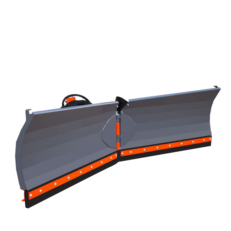 TMG Industrial 10' Heavy-Duty U/V Snowplow with Versatile Reversible Rubber Edges – Perfect for 40-90 HP Tractors! Features 6 Adjustable Positions and Compatible with Category 1 & 2 3-Point Hitch Hookups – TMG-SP10V