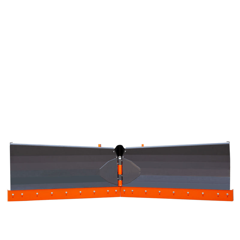 TMG Industrial Heavy-Duty 10’ U/V Angle Blade Snowplow with Metal Edges - Versatile 6 Position Adjustments, Accumulator & Solenoid Valve for Optimal Performance, Quick-Change Lugging Compatible with 40-90 HP Tractors - Model TMG-SP10X