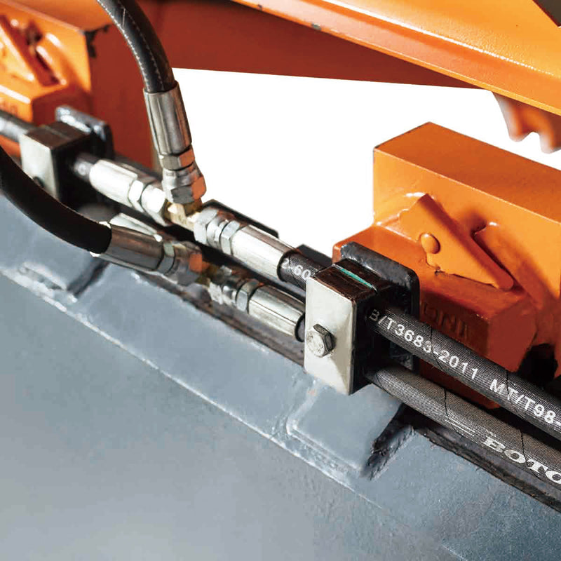 Elevate Your Heavy-Duty Tasks with the TMG Industrial 48” Two-Cylinder Pallet Fork Pipe Grapple – 6200-lb Lift Capacity, ITA Class III Forged Tines, Perfect for Skid Steer Mounting, Model TMG-SPG45