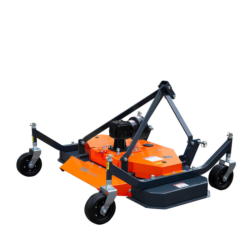 TMG Industrial 60" Tow-Behind Finish Mower for 20-40 HP Compact Tractors - Complete with PTO Drive Shaft, Model TMG-TFN60