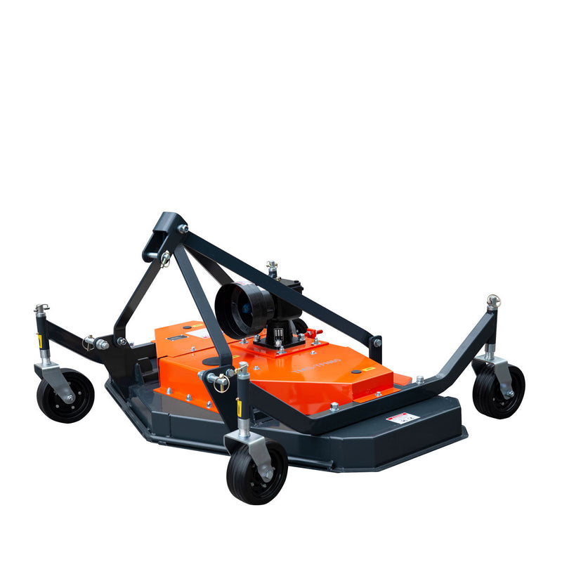 TMG Industrial 60" Tow-Behind Finish Mower for 20-40 HP Compact Tractors - Complete with PTO Drive Shaft, Model TMG-TFN60