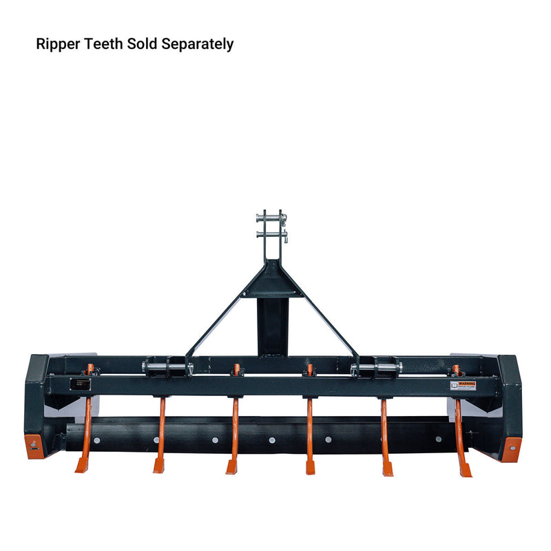 TMG Industrial 72” Tractor Land Leveler with 3-Point Hitch - Versatile 70” Grading Width, Adjustable Depth, and Durable Double Edge Blades for Category 1 & 2 Tractors - Model TMG-TLL72