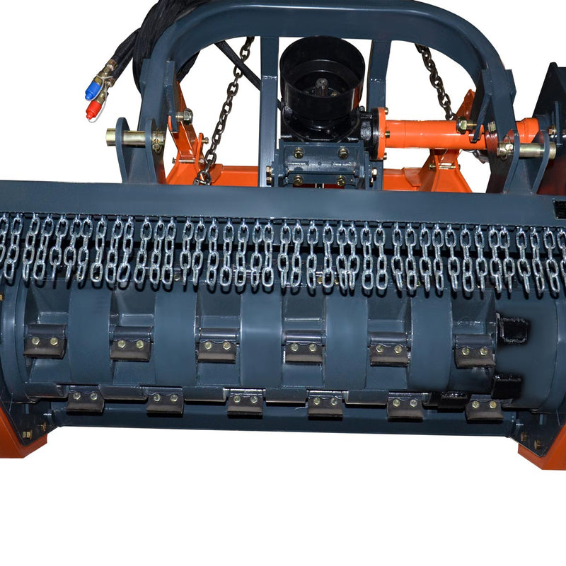 Unleash Nature’s Power with the TMG Industrial 70" Forestry Brush Mulcher - Category 2 3-Point Hitch, PTO Driven, Complete with Driveline Shaft, Perfect for 70-110 HP Machines!