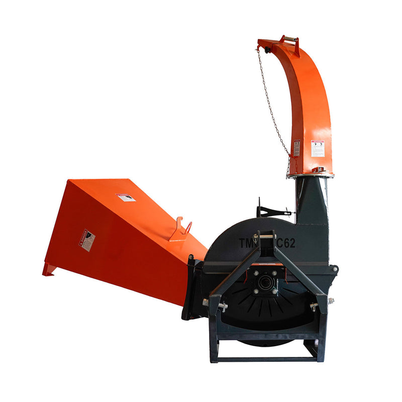 Compact TMG Industrial 3-Point Wood Chipper - 6" Capacity, Perfect for 30-75 HP Tractors with PTO Shaft Included!