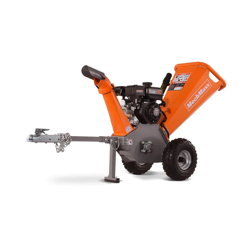 Powerful 7HP Rato 212cc Gas Wood Chipper with Towbar - Model GS650 (4-Inch Capacity)