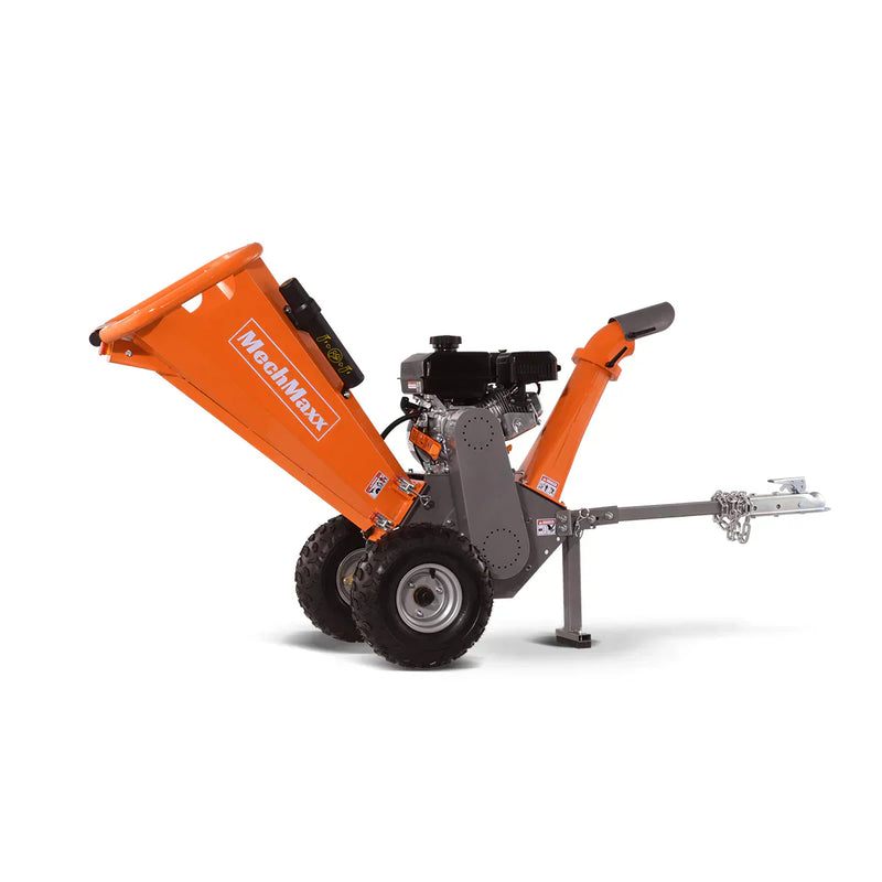 Powerful 7HP Rato 212cc Gas Wood Chipper with Towbar - Model GS650 (4-Inch Capacity)