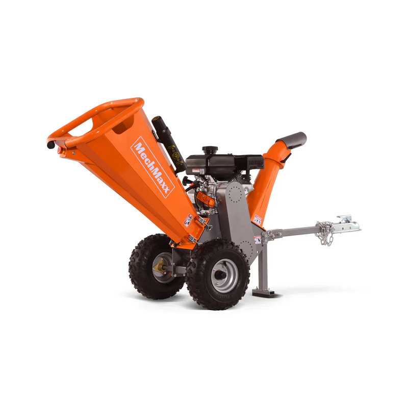 Powerful 7HP Rato 212cc Gas Wood Chipper with Towbar - Model GS650 (4-Inch Capacity)