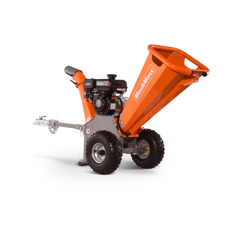 Powerful 7HP Rato 212cc Gas Wood Chipper with Towbar - Model GS650 (4-Inch Capacity)