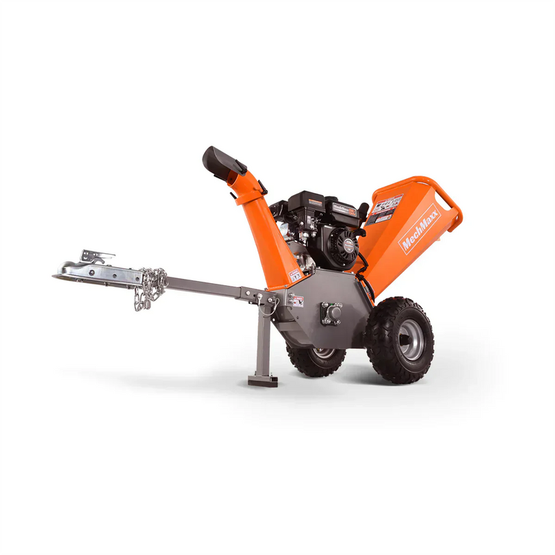 Powerful 7HP Rato 212cc Gas Wood Chipper with Towbar - Model GS650 (4-Inch Capacity)