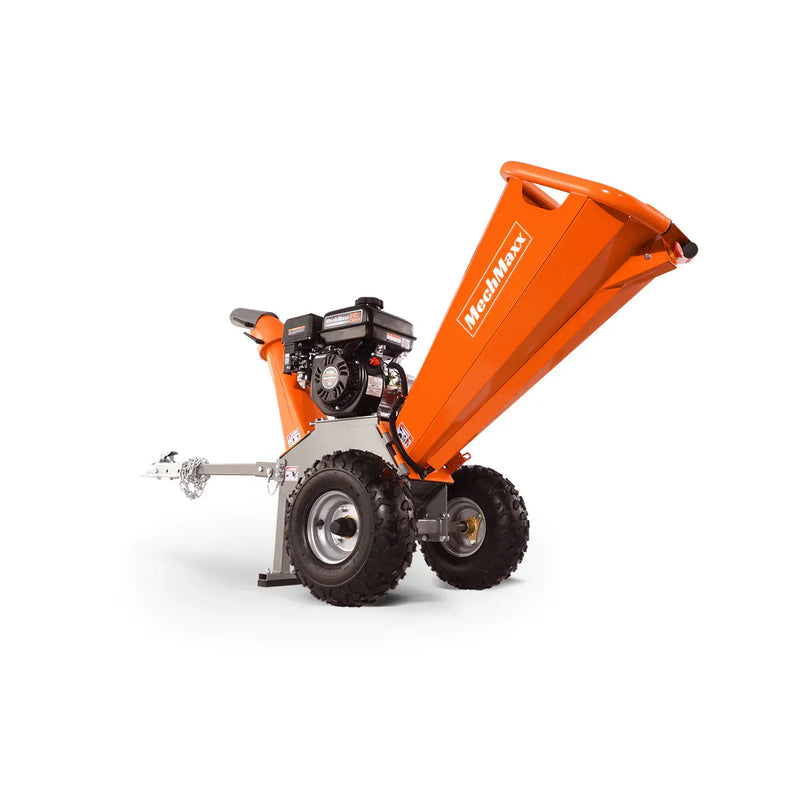 Powerful 7HP Rato 212cc Gas Wood Chipper with Towbar - Model GS650 (4-Inch Capacity)