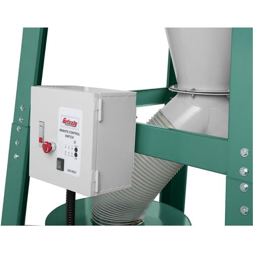 Powerful Grizzly 10 HP 3-Phase Cyclone Dust Collector for Ultimate Workshop Cleanup