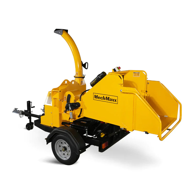 Powerful 25hp 740cc Twin Cylinder Gas Engine with 6” Hydraulic Feeding – Commercial-Grade Wood Chipper Model DCH6 for Optimal Performance!