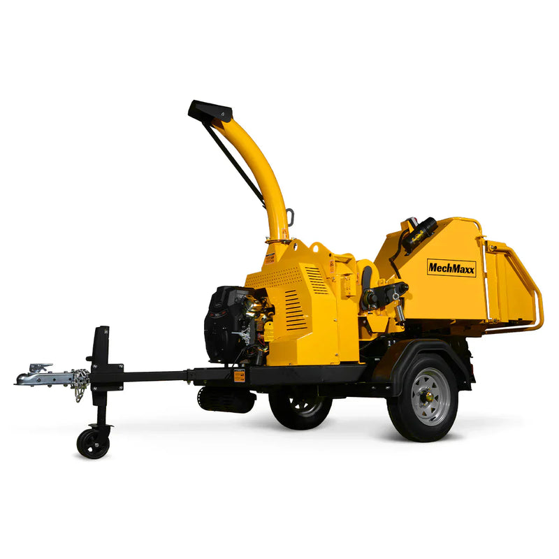 Powerful 25hp 740cc Twin Cylinder Gas Engine with 6” Hydraulic Feeding – Commercial-Grade Wood Chipper Model DCH6 for Optimal Performance!