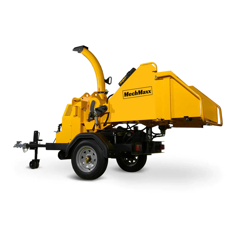 Powerful 25hp 740cc Twin Cylinder Gas Engine with 6” Hydraulic Feeding – Commercial-Grade Wood Chipper Model DCH6 for Optimal Performance!