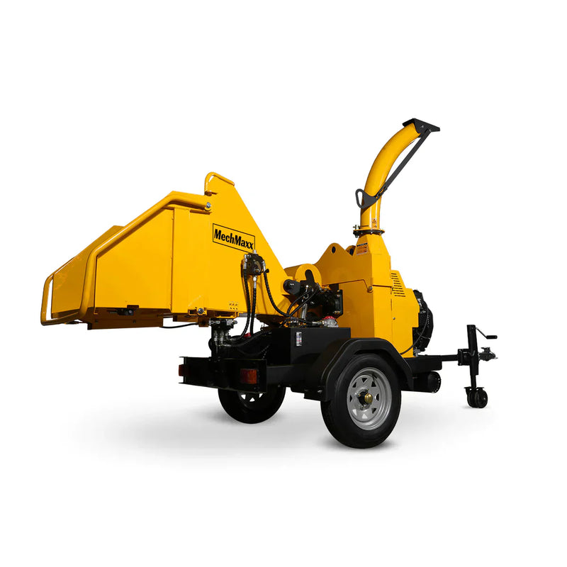 Powerful 25hp 740cc Twin Cylinder Gas Engine with 6” Hydraulic Feeding – Commercial-Grade Wood Chipper Model DCH6 for Optimal Performance!