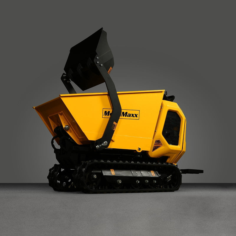 Powerful 1800lb Capacity Stand-ON Hydraulic Track Dumper with Self-Loading Feature - 420cc E-start, Model T80