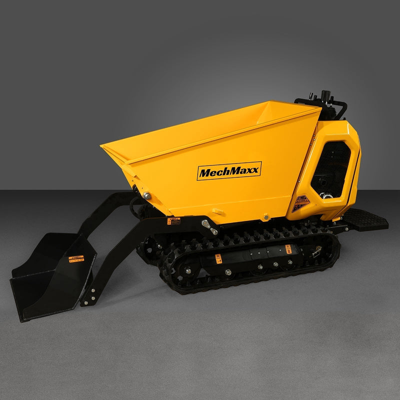 Powerful 1800lb Capacity Stand-ON Hydraulic Track Dumper with Self-Loading Feature - 420cc E-start, Model T80