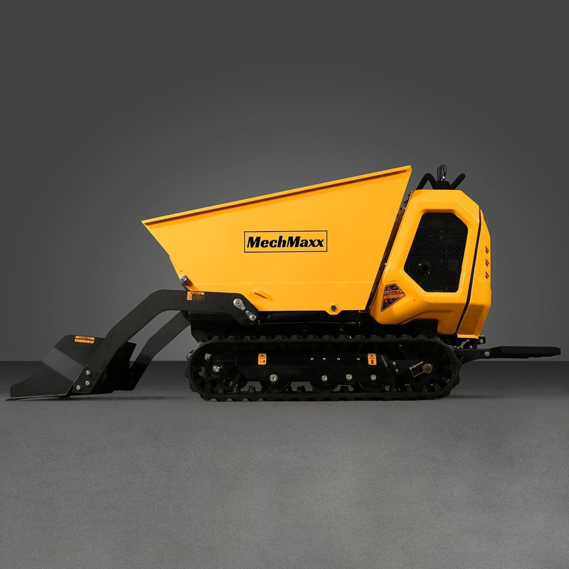 Powerful 1800lb Capacity Stand-ON Hydraulic Track Dumper with Self-Loading Feature - 420cc E-start, Model T80