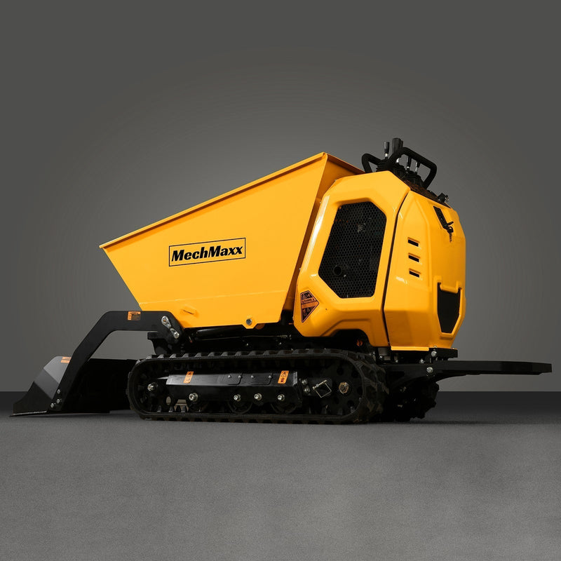 Powerful 1800lb Capacity Stand-ON Hydraulic Track Dumper with Self-Loading Feature - 420cc E-start, Model T80